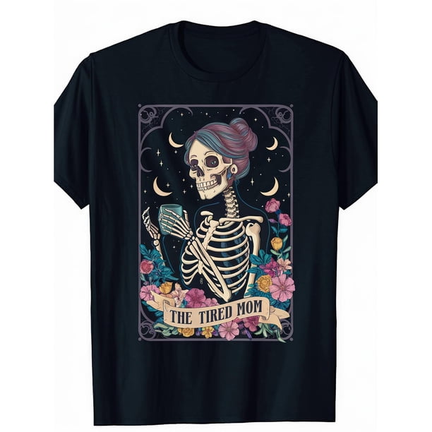 Halloween T-shirt - Casual Geometric Mother's Day Spring Summer Gospel Grandma T-Shirt | Round Neck, Durable and Easy to Care