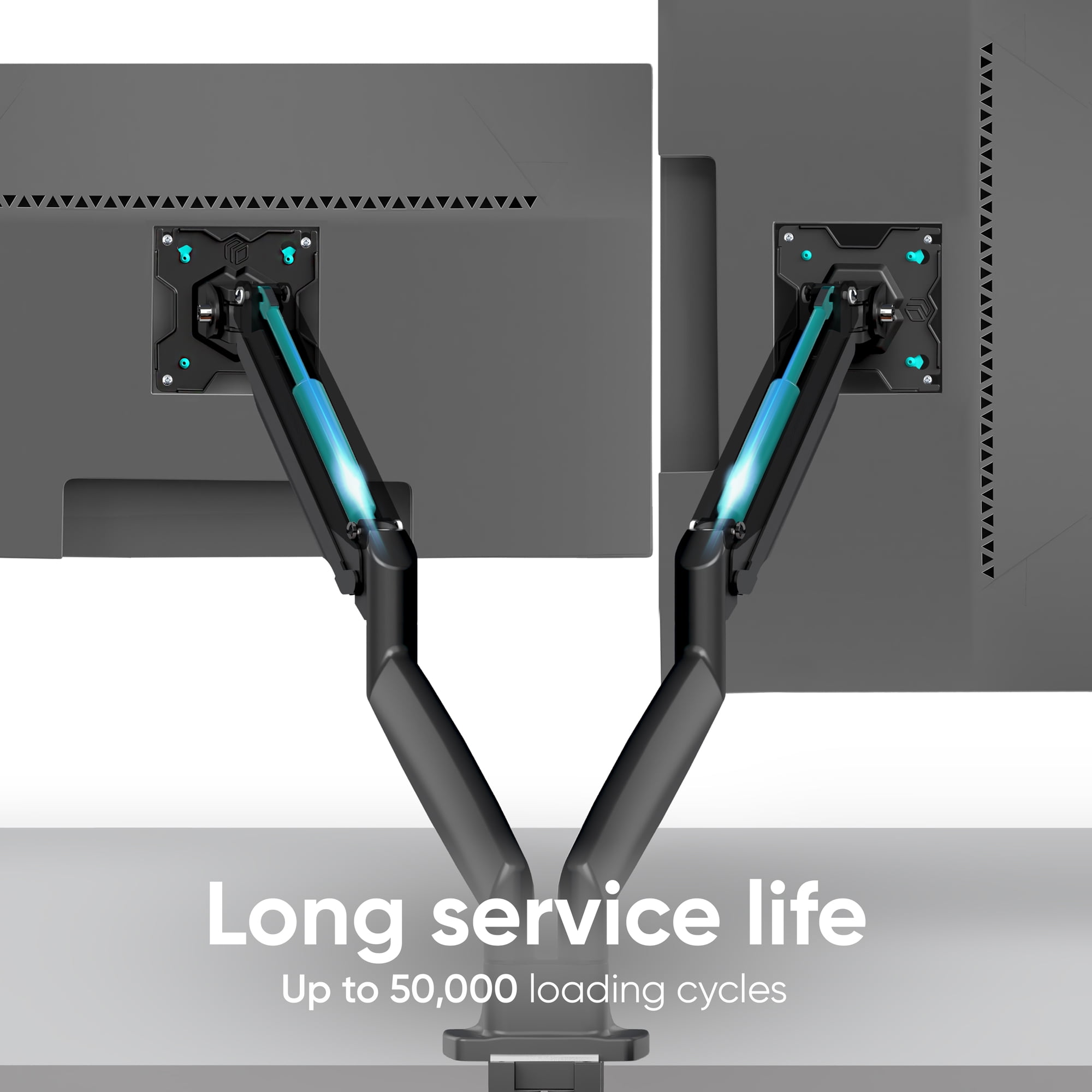 ONKRON Dual Monitor Arm for 13-32 inch Screens up to 19.8 lbs Each - Monitor  Mounts for 2 Monitors - Dual Computer Monitor Stand for Desk, VESA 75x75  100x100, Adjustable Gas Spring