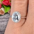 thumbnail image 4 of 1.25 Carat Oval Cut Aquamarine Engagement Ring Wedding Anniversary Gift On 10k White Gold, 4 of 5