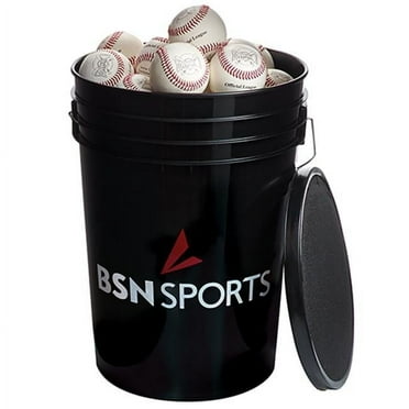 BSN Sports 5-Gallon Baseball Bucket with Lid, Black