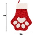 thumbnail image 5 of Dalrosia Sequin Christmas Pet Stockings Cat Dog Paw Pattern Fireplace Hanging Stockings for Christmas Fireplace Tree Decor, 5 of 5