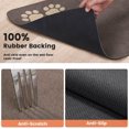 thumbnail image 3 of Pet Feeding Mat-Absorbent Pet Placemat for Food and Water Bowl, Dog Food Mat with Waterproof Rubber Backing, No Stains Quick Dry Water Dispenser Mat for Dog and Cat, Dark Gray-17"x27", 3 of 4