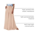 thumbnail image 4 of Pantalones PRETTYGARDEN Palazzo de Pierna Ancha Verano 2025 Beige XL, 4 of 8
