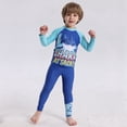 thumbnail image 2 of Uccdo Toddler Boys Rashguard Two Piece Swimsuits Kids Long Sleeve Sunsuits Surf Bathing Suit Swimwear 2-9T, 2 of 8