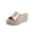Pink Platform Wedge Slippers, variant on Women's Platform Wedge Slippers Summer Open Toe Slip On Shoes Comfortable Espadrille Wedge Heels Sandals Black 40
