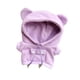 thumbnail image 1 of Ropa para muñecos de peluche, sudadera con capucha, accesorios cómodos para animales de peluche púrpura, 1 of 9