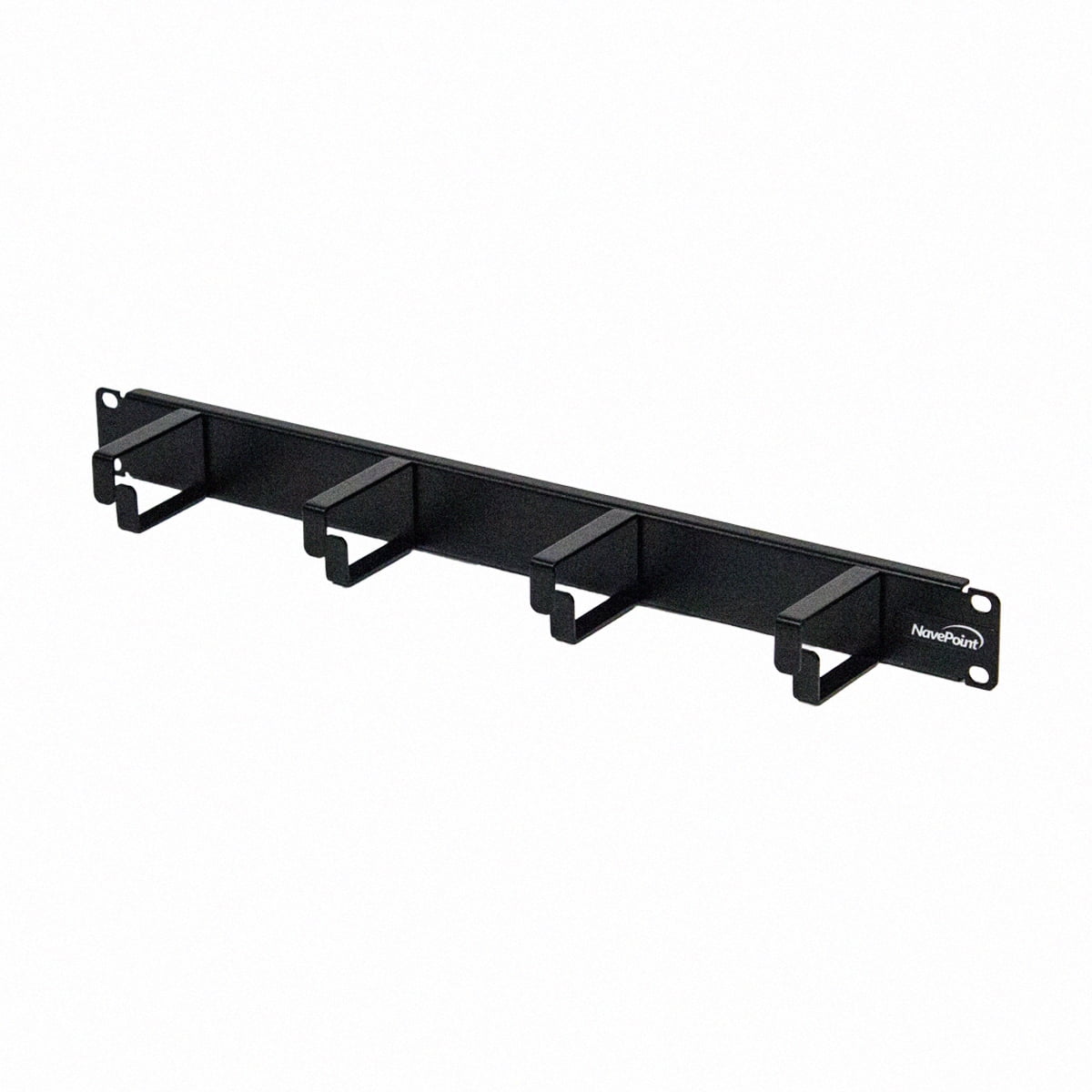 Navepoint 1U Horizontal 19Inch Rack Mount Cable Management Panel With