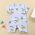 thumbnail image 2 of Sopiago Baby Boy Romper 0-18 Months Cotton Newborn Summer Clothes Short Sleeve Baby Outfit Soft Breathbale Baby Boy Outfits Light Blue,6-12 Months, 2 of 6