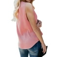 thumbnail image 3 of Women's Pink V Neck Draped Tank Top, 3 of 3