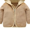 thumbnail image 3 of Xyant Baby Boys Girls Hooded Fleece Jacket Cute Bear Hoodie Zip Up Teddy Coat Toddler Sherpa Winter Warm Outwear With Pocket (Brown,3-6 Months), 3 of 4