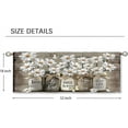 thumbnail image 2 of Farmhouse Floral Curtain Valance for Window Treatments Daisy Rustic Vintage Flower Kitchen Treatment Inspirational Wooden Country Window Drapes for Bathroom Bedroom Living Room (54x18 Inch), 2 of 5