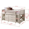 thumbnail image 4 of Donco Kids Louver Twin Size Modular Loft Bed, While, 4 of 5