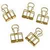 5x Metal Long Tail Clips Office Supplies Lovely Hollow Wire Binder Clips 1.6'' X 1.4'' Gold
