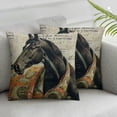 thumbnail image 3 of nygtbtfer Square Pillow Cover Decorative Throw Pillowcase, Horse White, 3 of 7