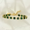 thumbnail image 4 of Ross-Simons 7.75 ct. t.w. Emerald Square-Link Bracelet in 18kt Gold Over Sterling, Women's, Adult, 4 of 6