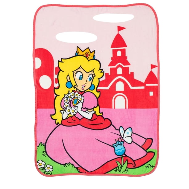 Manta Franco Super Mario Princess Peach para niñas y niños