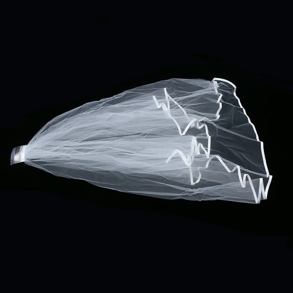 LEORX Bridal Veil with Comb Elegant Two Tiers Cloth 1Set for Brides