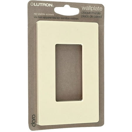 Lutron Claro Single Gang Rocker Wallplate, Almond