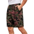 thumbnail image 5 of Timoontee Men's Resort Shorts Short Length Elastic Waistband Side Pockets Included Durable Stitching Perfect For Gym Training Red M, 5 of 6