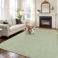 thumbnail image 2 of Area Rug 5'x7', Sage Green Burlap Texture Non-slip Runner Rug Carpet for Bedside, Farmhouse Vintage Sage Green Washable Outdoor Indoor Area Rugs Mat for Entryway/Living Room/Bedroom/Kitchen/Office, 2 of 9