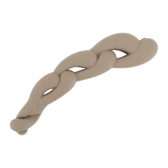 Unique Bargains 1 Pc Elegant Twisted Hairpin Hairdo Clip for Women 4.21"x1.06"x0.83" Light Brown