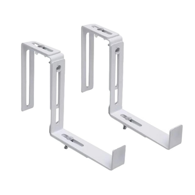 2Pcs Railing Planters Hooks Railing Flower Holder Heavy Duty Support Outdoor Deck Adjustable Window Box Brackets Planter Box Bracket Lantern