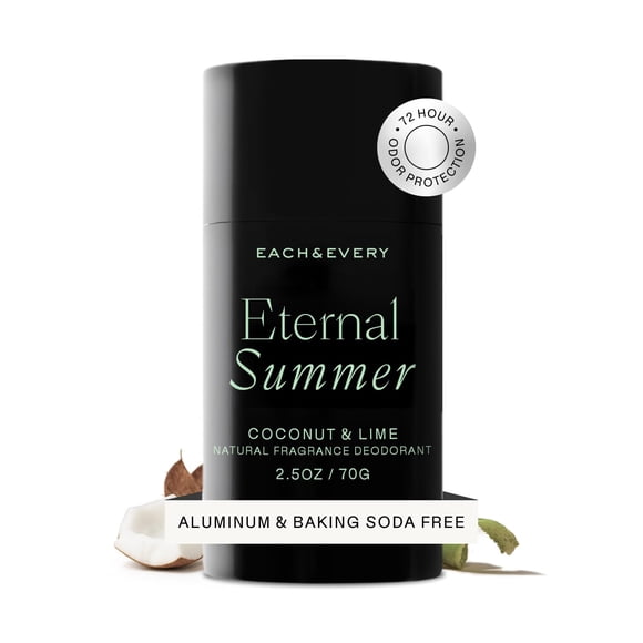 Todos y cada uno de los desodorantes sin aluminio para hombres y mujeres - Desodorante natural para pieles sensibles por EWG - Fragancia limpia a base de plantas sin bicarbonato de sodio, coco y l