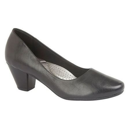 Boulevard Womens PU Leather Plain Court Shoe (45mm Heel) - Walmart.ca
