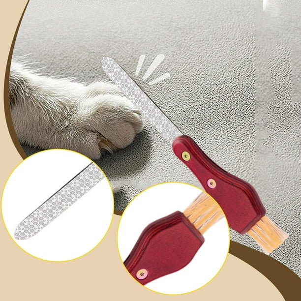 Lima de uñas para mascotas, cortauñas para mascotas, ligera, con cepillo de limpieza, herramienta de aseo resistente, herramienta manual 2 en 1, lima