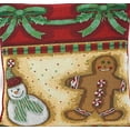 thumbnail image 4 of DaDa Bedding Gingerbread Snowman Woven Tapestry Throw Pillow Covers 16" x 16" (12917), 4 of 4