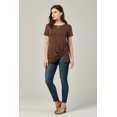 thumbnail image 7 of DEVOPS 2 Pack Women's Casual Shirts Short Sleeve Tops Daily Tunics (Large, Burgundy/Coffee), 7 of 7