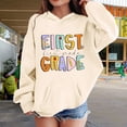 thumbnail image 2 of Mercatoo 𝐁ack to School Clothes for Teen Girls Oversized Hoodies Cute FIRST GRADE First Day of School Sweatshirt Pullover, 2 of 7