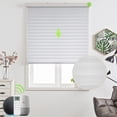 thumbnail image 1 of Yoolax Motorized Sheer Blinds Remote Control Light Filtering Blinds Smart Horizonal Shangri-La Windows Shades(85% Shading Texture White,49"W x 72"H), 1 of 6