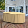 thumbnail image 3 of Budge Medium Tan Patio Oval Table Cover, StormBlock™ Savanna, 3 of 9