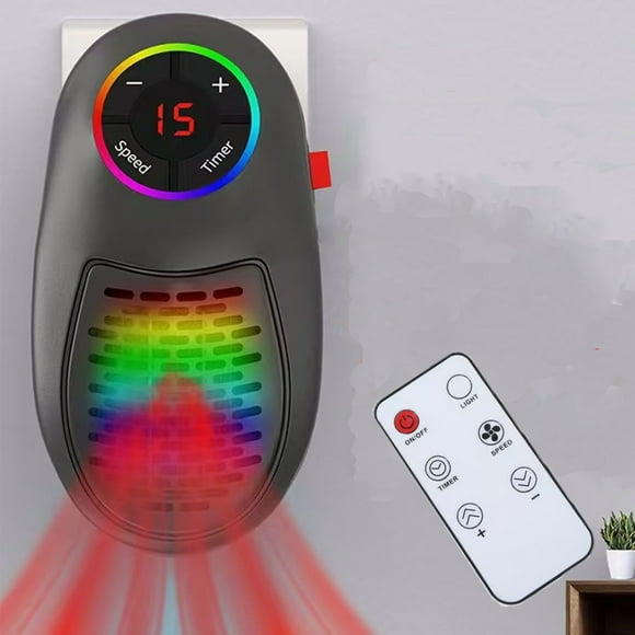kcavykas Big Deals Items Home Wall Heater Desktop Desk Home Ceramic Plug in Heater Fast Room Wall Indoor Heater Adjustable-thermostat Timer and Led Display