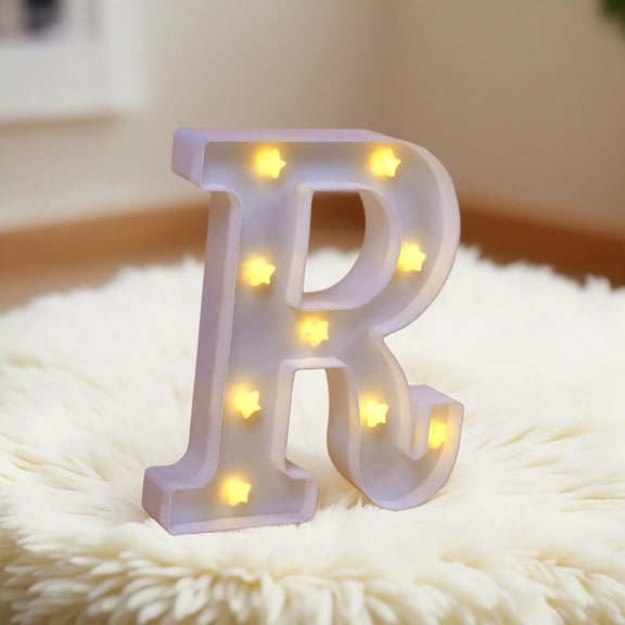 Clearance LED Letter Light Sign, Customizable Alphabet Light for Home Decor, Educational and DIY Projects - R