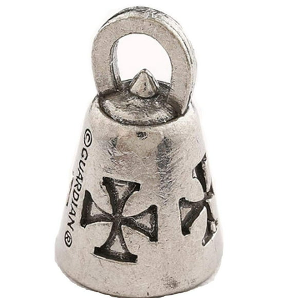 Guardian Bell Religious Good Luck Bell w/Keyring & Black Velvet Gift Bag | Motorcycle Bell | Lead-Free Pewter | Made in USA