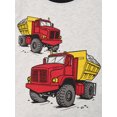 thumbnail image 5 of HWJAD Boys 2 Piece Outfits Set Toddler Kids 100% Viscose Short Sleeve T-Shirts and Shorts Sets Construction Truck Summer Clothing, 5 of 10