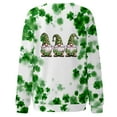 thumbnail image 4 of St Patricks Day Shirt Women Crewneck Graphic Sweatshirts Clover Shamrock Four Leaf Shirt Casual Pullover Long Sleeve Holiday Tops, 4 of 4