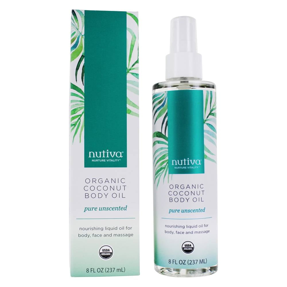 Nutiva Organic Coconut Body Oil Pure Unscented 8 fl. oz. Walmart