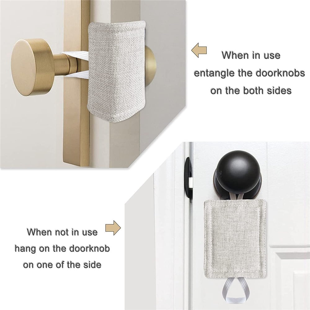6 Pack Door Silencer Quiet Door Closer Cushion, Padded Door Latch Cover for Nursery, Baby, Light Sleepers Noise Reduced Prevent from Locking for Toddler Safety - 4 x 3 inch