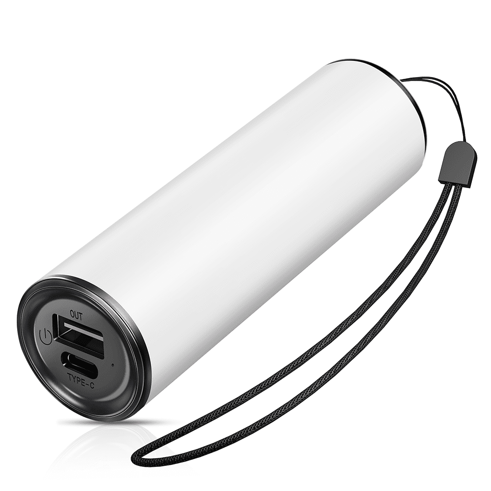 SkyGenius Rechargeable Pocket Hand Warmer for Winter, Power Bank, White