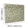 thumbnail image 6 of Chesapeake Poppy Trail Green Floral Wallpaper, 6 of 7