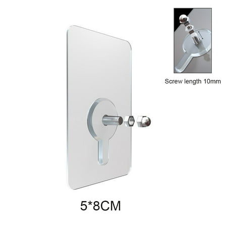

CALIDAKA 10pcs/pack Screws Hanger No Hole Hook Home Traceless Sticker Wall Mounted Strong