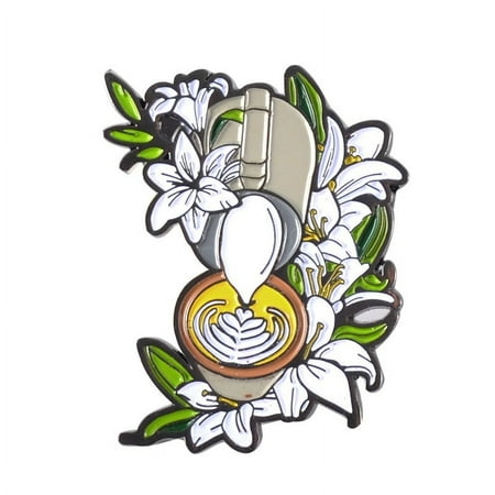 

Arrival Couple Espresso Accessories Barista Coffee Maker Brooch Mini Coffee Tamper Beautiful Coffee Badge Cafe Gift