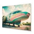 thumbnail image 2 of Designart "Nostalgic Skies Vintage Airplane III" Transportation Train Metal Wall Decor, 2 of 5
