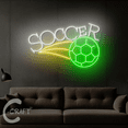 thumbnail image 4 of C-CRAFT Soccer Neon Led Light Sign 38 inch for Soccer Sport Shop Bedroom Wall Decor, 4 of 5