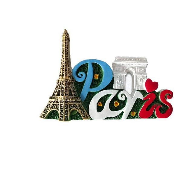 Imán para nevera, París, Francia, Torre Eiffel, Arco del Triunfo