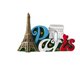 thumbnail image 1 of Imán para nevera, París, Francia, Torre Eiffel, Arco del Triunfo, 1 of 2