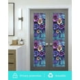thumbnail image 5 of Window Privacy Film Purple Flowers Stained Glass Window Film Decorative Sun Block Window Cover Spring Vintage Walls Pastoral Country Window Clings Static Adhesive Sticker for Bathroom 23.6"x78.7", 5 of 6